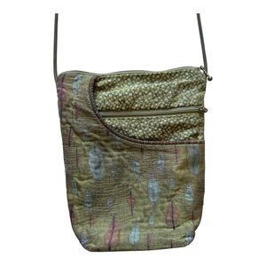 Maruca Handmade in Boulder Co Green Patterned Crossbody Bag
